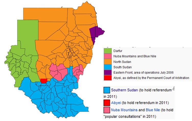 Sudan has a population of